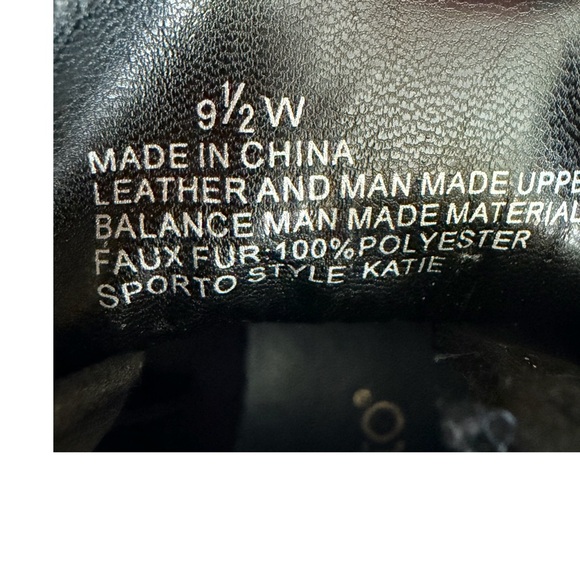 Sporto Katie chunky lug sole suede & faux shearling black ankle boots-
Size 9.5W - Picture 7 of 9